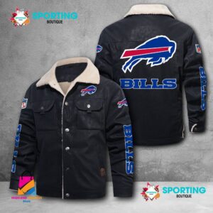 Buffalo Bills NFL Style Fleece Thermal Cotton Jacket For Fans