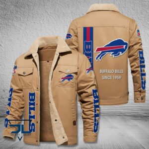 Buffalo Bills NFL Style Fleece Thermal Cotton Jacket For Fans