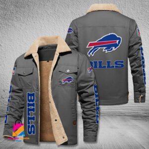 Buffalo Bills NFL Style Fleece Thermal Cotton Jacket For Fans