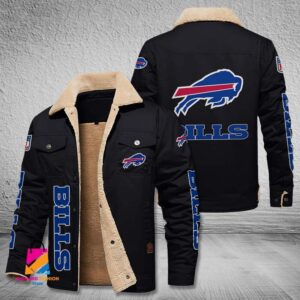 Buffalo Bills NFL Style Fleece Thermal Cotton Jacket For Fans