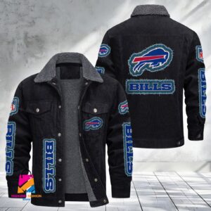 Buffalo Bills NFL Style Fleece Thermal Cotton Jacket For Fans