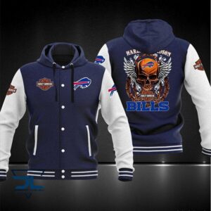Buffalo Bills NFL Style Hooded Baseball Jacket For Fan