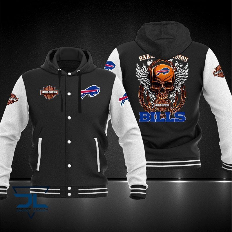 Buffalo Bills NFL Style Hooded Baseball Jacket For Fan