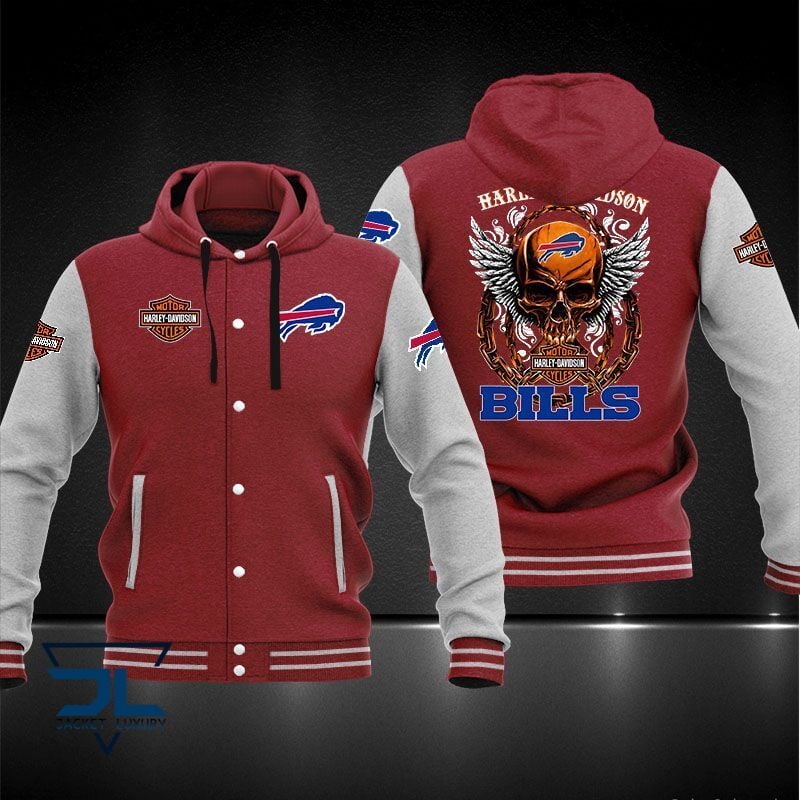 Buffalo Bills NFL Style Hooded Baseball Jacket For Fan