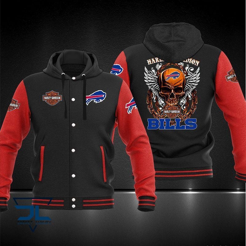 Buffalo Bills NFL Style Hooded Baseball Jacket For Fan