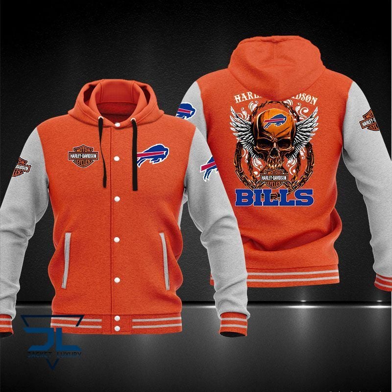 Buffalo Bills NFL Style Hooded Baseball Jacket For Fan