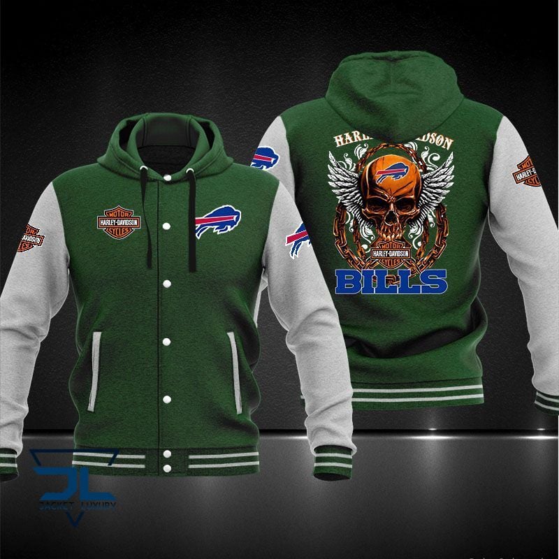 Buffalo Bills NFL Style Hooded Baseball Jacket For Fan