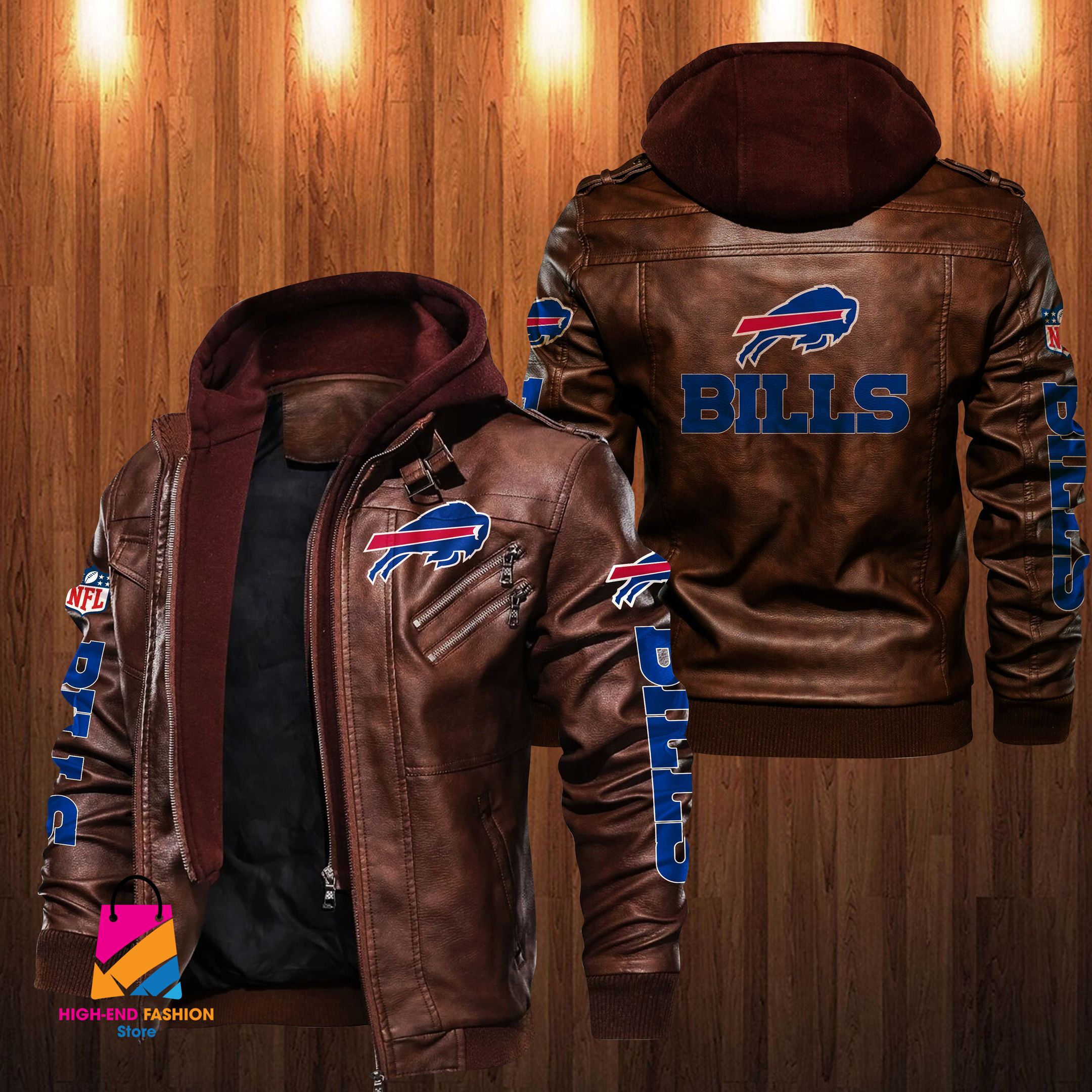 Buffalo Bills NFL Style Leather Jacket For Fan