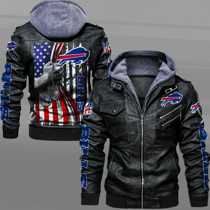 Buffalo Bills NFL Style Leather Jacket For Fan