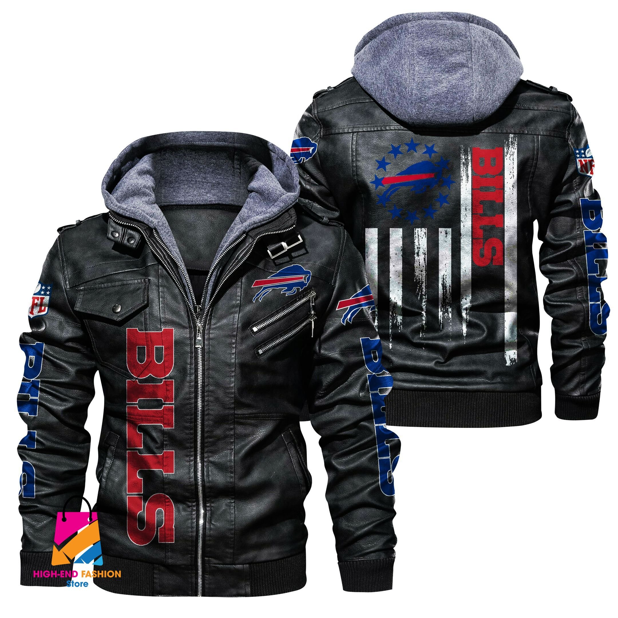 Buffalo Bills NFL Style Leather Jacket For Fan