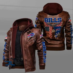 Buffalo Bills NFL Style Leather Jacket For Fan