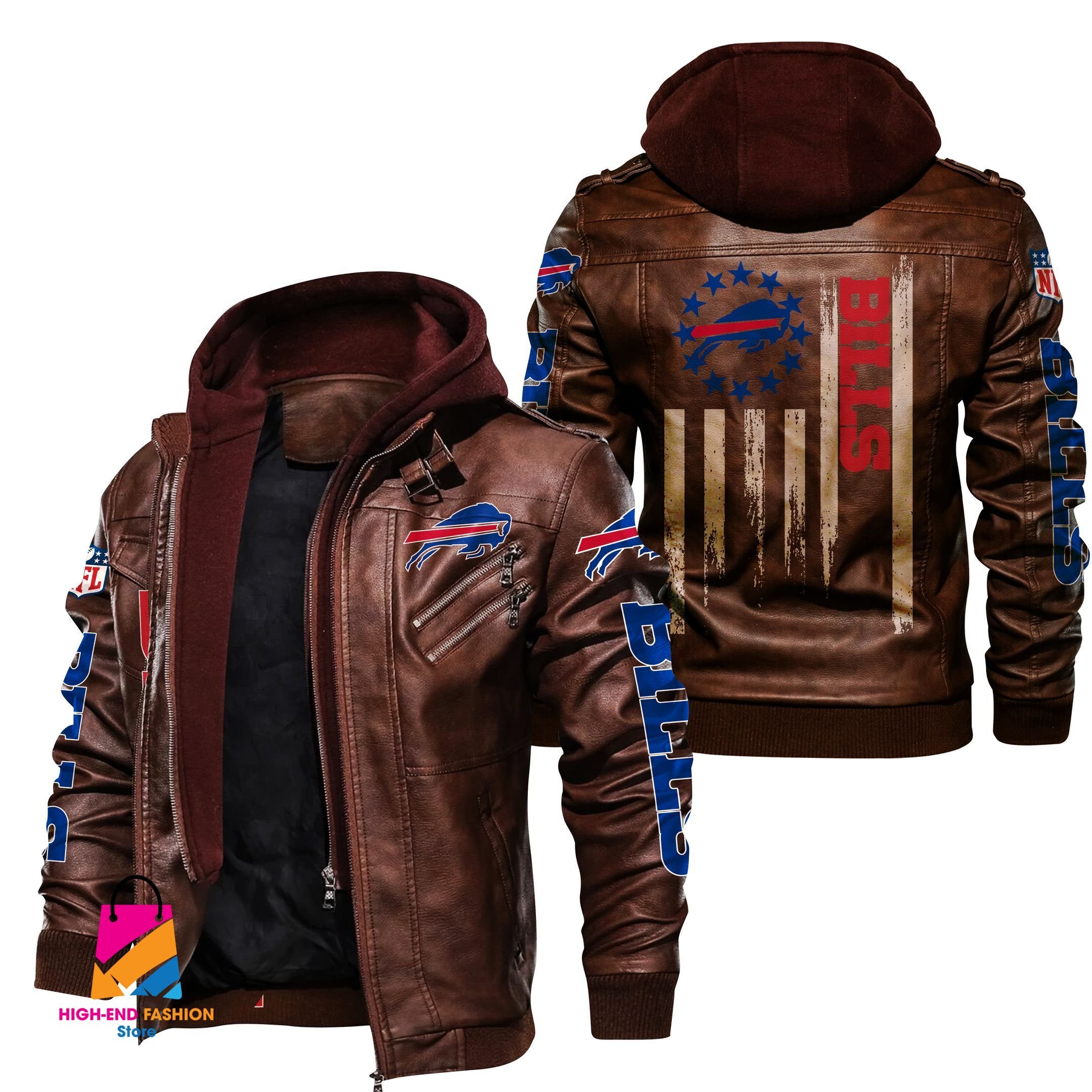 Buffalo Bills NFL Style Leather Jacket For Fan