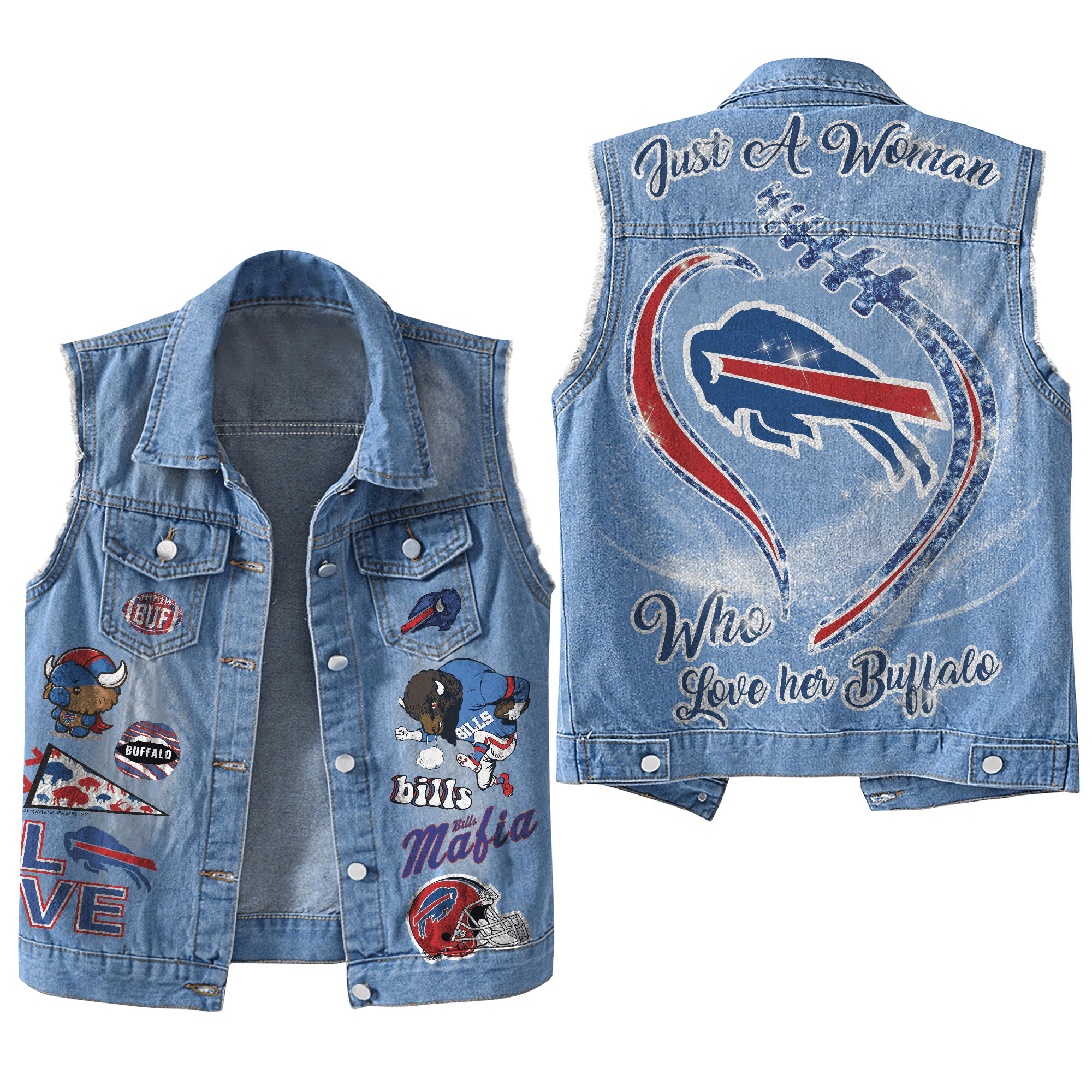 Buffalo Bills NFL Style Sleeveless Jacket For Fans