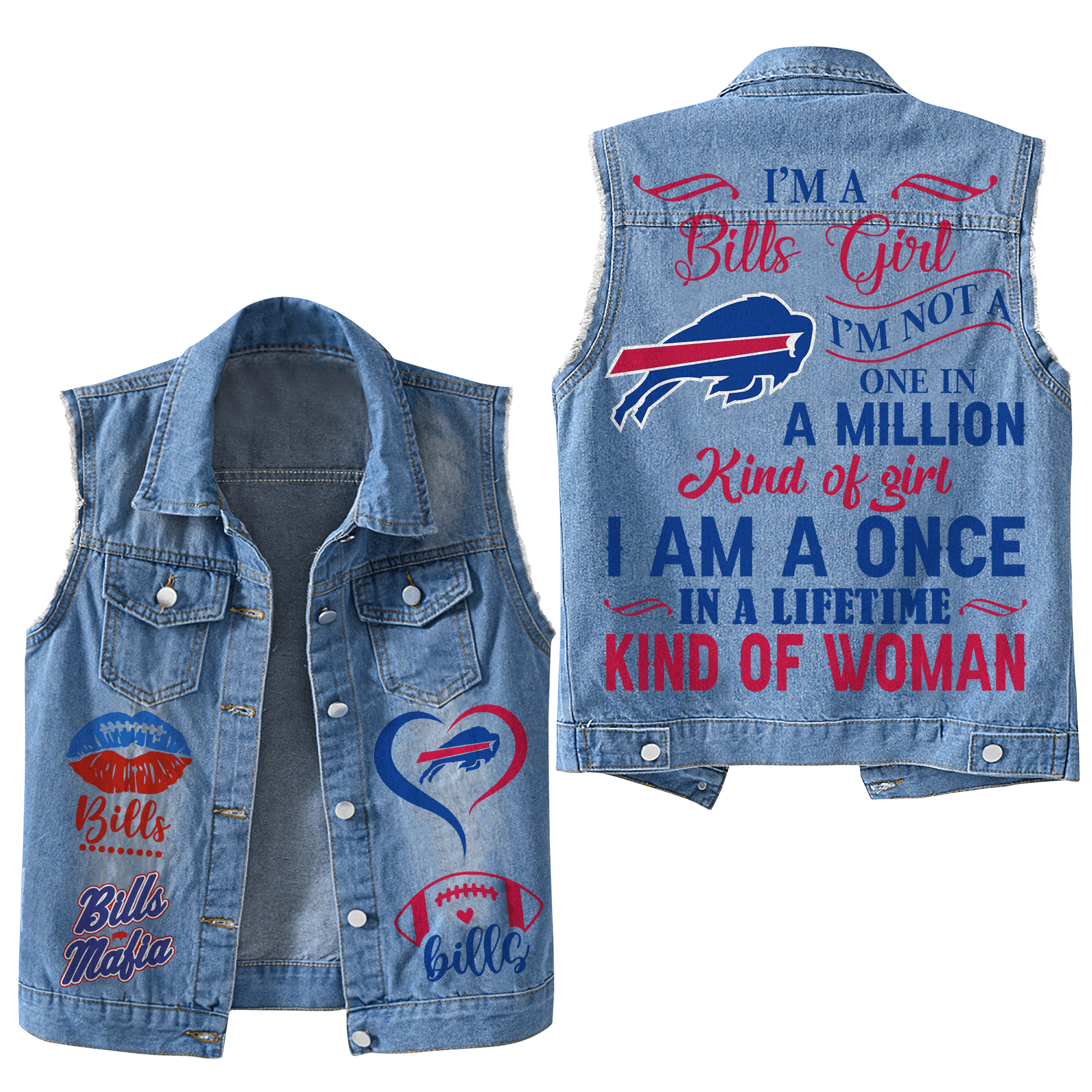 Buffalo Bills NFL Style Sleeveless Jacket For Fans