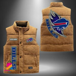 Buffalo Bills NFL Style Sleeveless Puffer Jacket For Fans