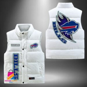 Buffalo Bills NFL Style Sleeveless Puffer Jacket For Fans