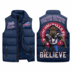 Buffalo Bills NFL Style Sleeveless Puffer Jacket For Fans