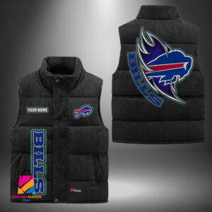 Buffalo Bills NFL Style Sleeveless Puffer Jacket For Fans