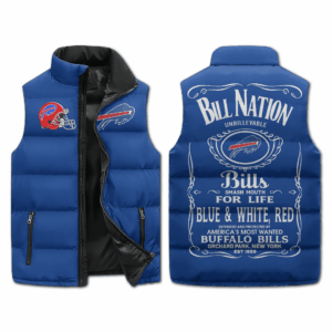 Buffalo Bills NFL Style Sleeveless Puffer Jacket For Fans