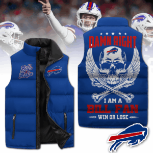 Buffalo Bills NFL Style Sleeveless Puffer Jacket For Fans