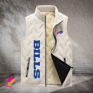 Buffalo Bills NFL Style Sleeveless Puffer Jacket For Fans