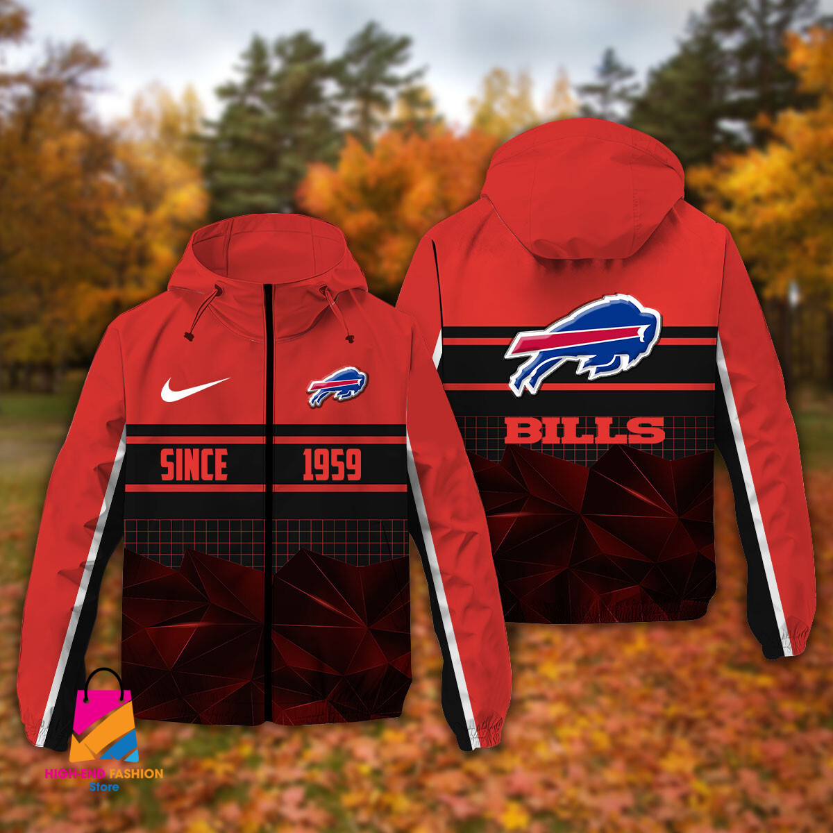 Buffalo Bills NFL Style Windbreaker Jacket For Fans