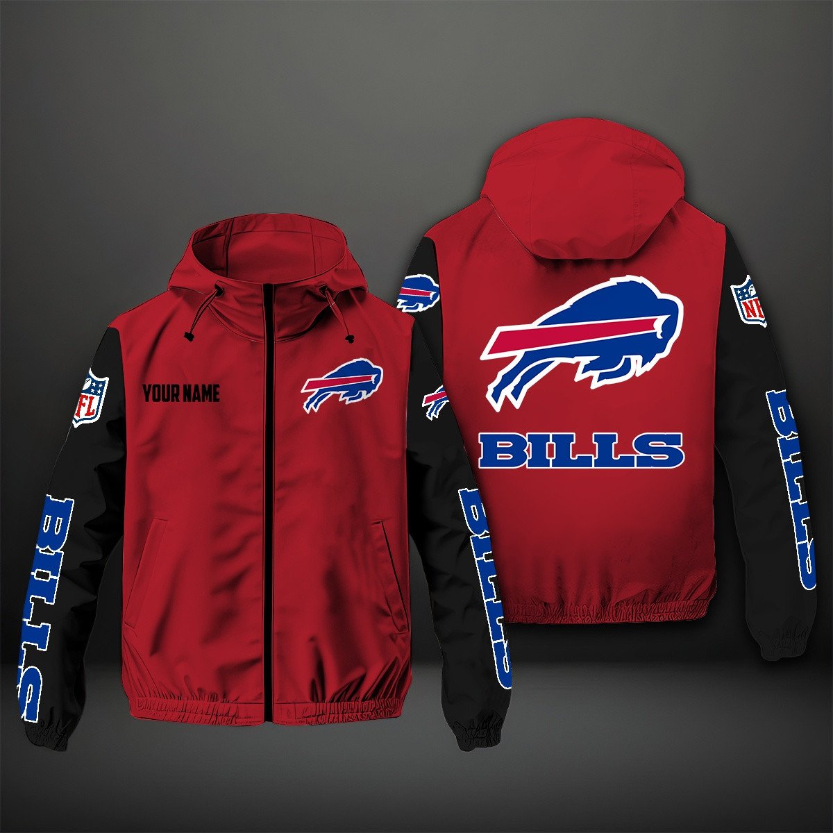 Buffalo Bills NFL Style Windbreaker Jacket For Fans