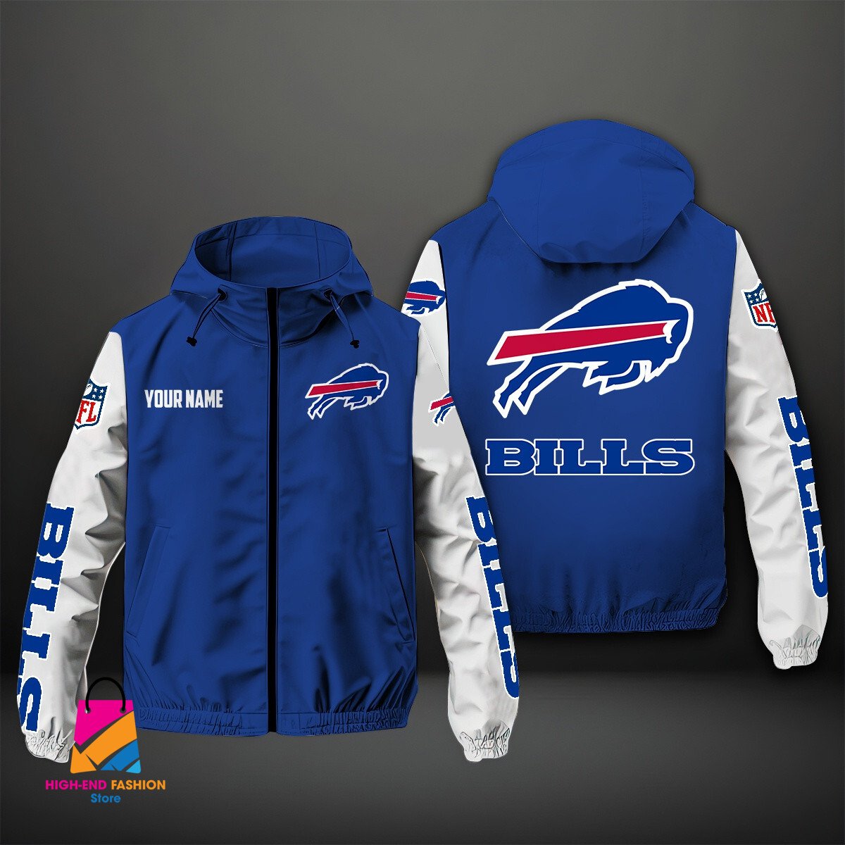Buffalo Bills NFL Style Windbreaker Jacket For Fans