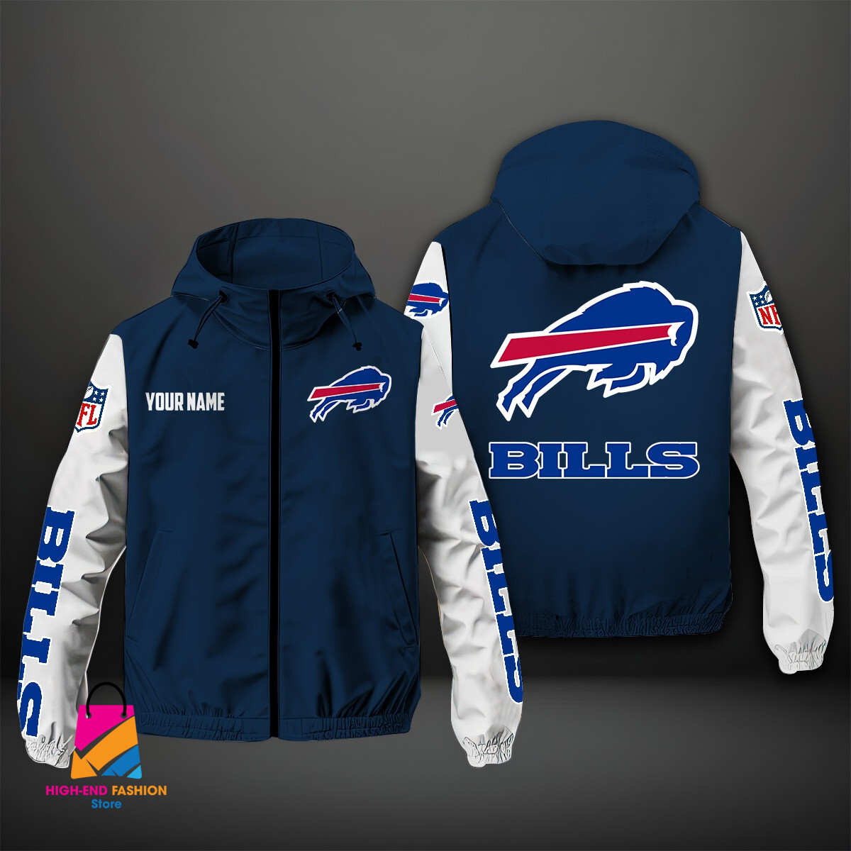 Buffalo Bills NFL Style Windbreaker Jacket For Fans