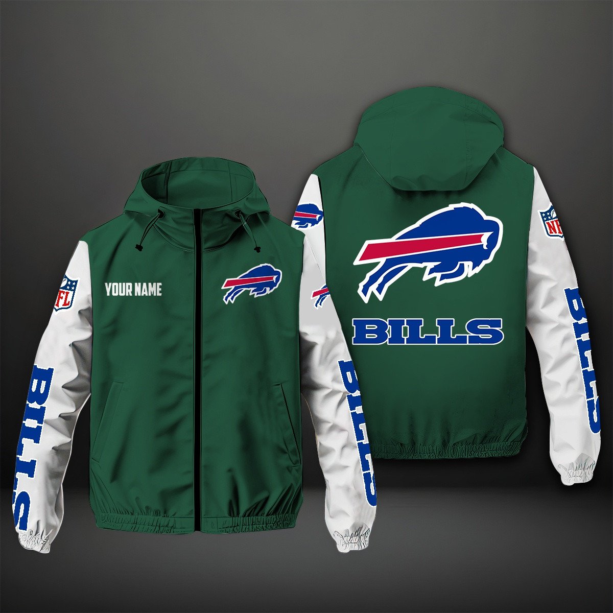 Buffalo Bills NFL Style Windbreaker Jacket For Fans