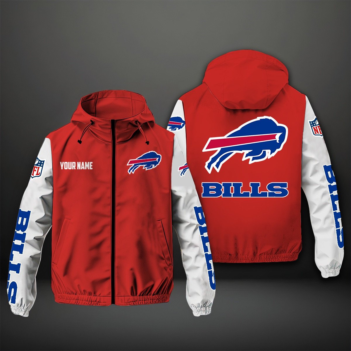 Buffalo Bills NFL Style Windbreaker Jacket For Fans