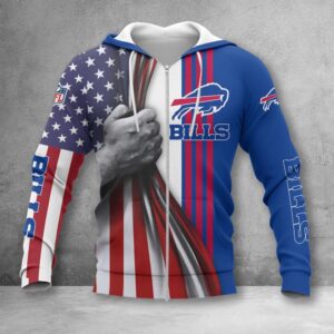 Buffalo Bills NFL Style Zip Hoodie Jacket For Fans