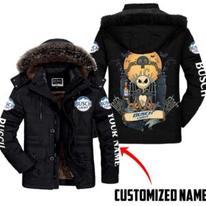 Busch Light x Jack Skellington Movies Style Parka Jacket For Fans