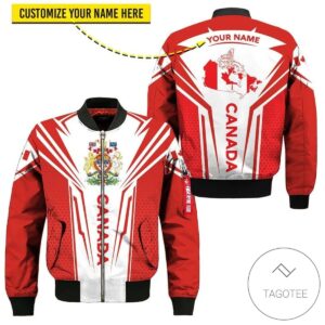 Canada Map Style Bomber Jacket For Fans