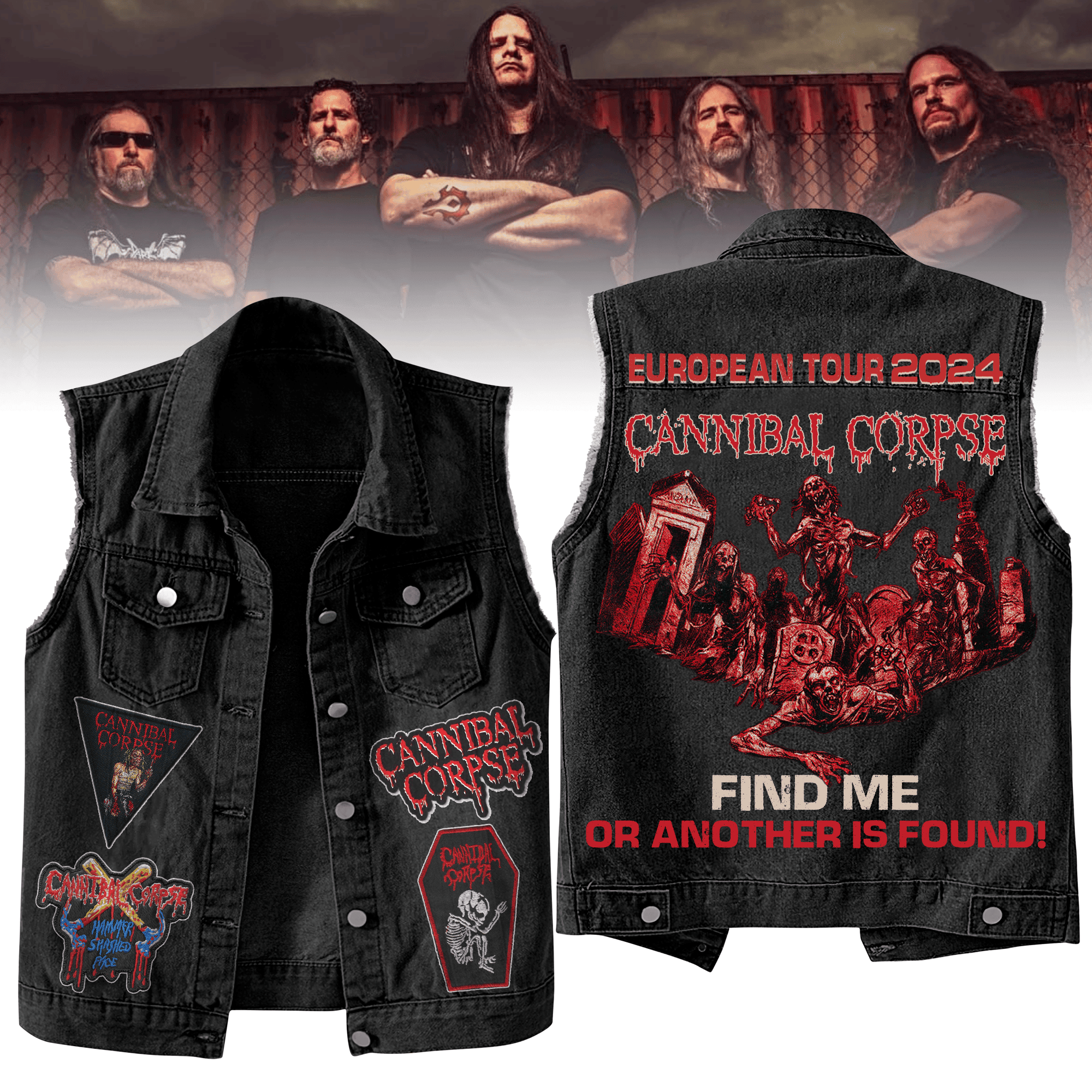 Cannibal Corpse Music Style Sleeveless Jacket For Fans