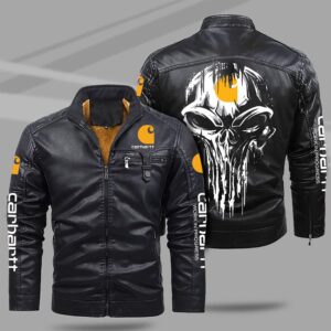 Carhartt Style Fleece Lined Leather Jacket For Fans