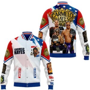 Carmelo Hayes WWE Style Baseball Jacket For Fans