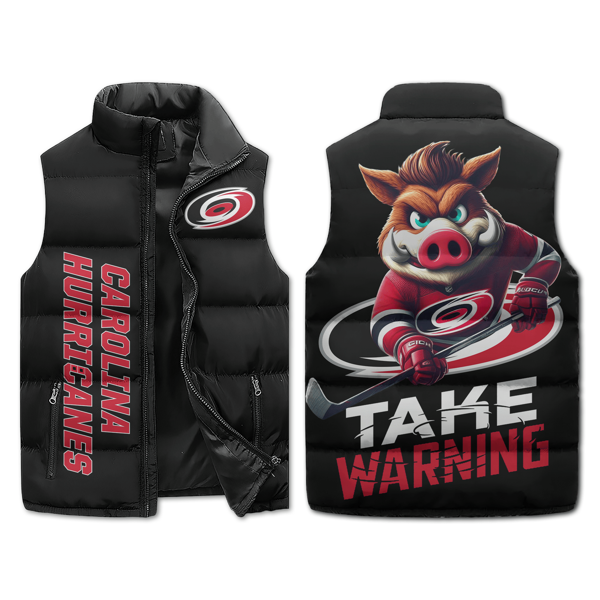 Carolina Hurricanes NHL Style Sleeveless Puffer Jacket For Fans