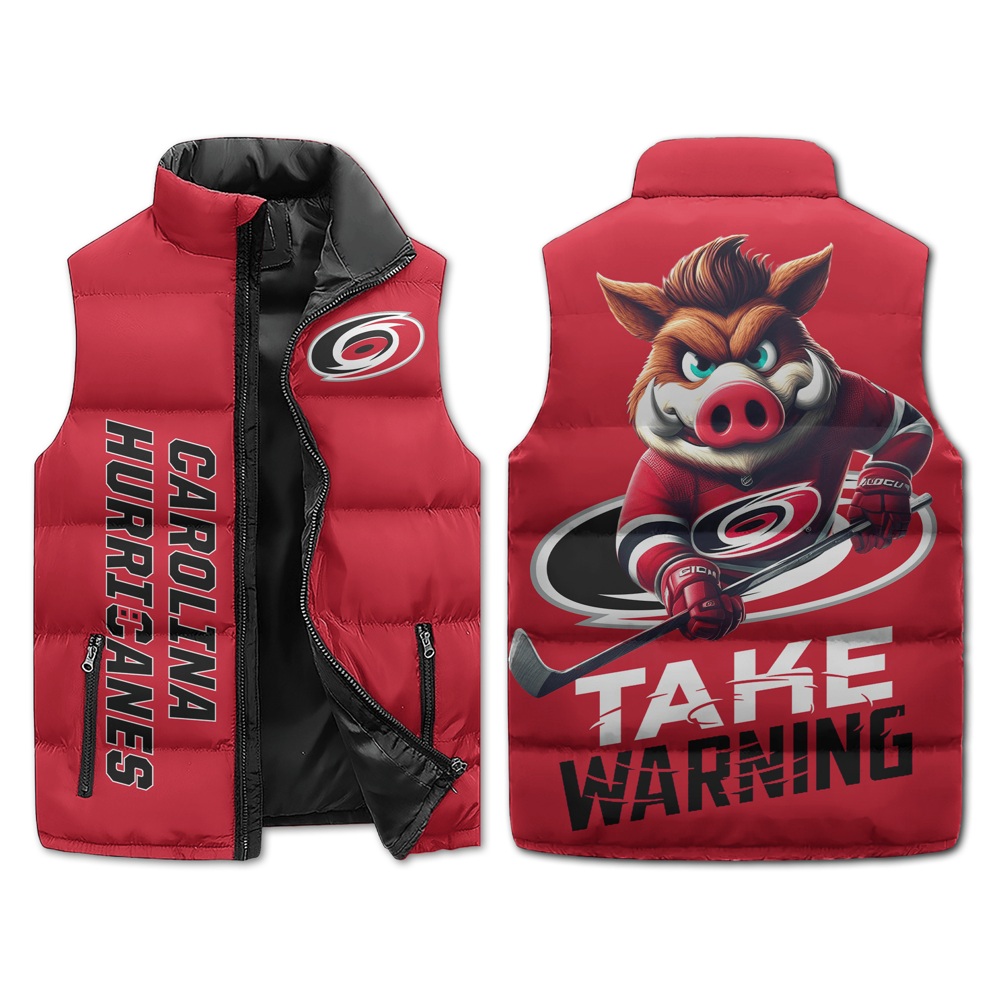 Carolina Hurricanes NHL Style Sleeveless Puffer Jacket For Fans