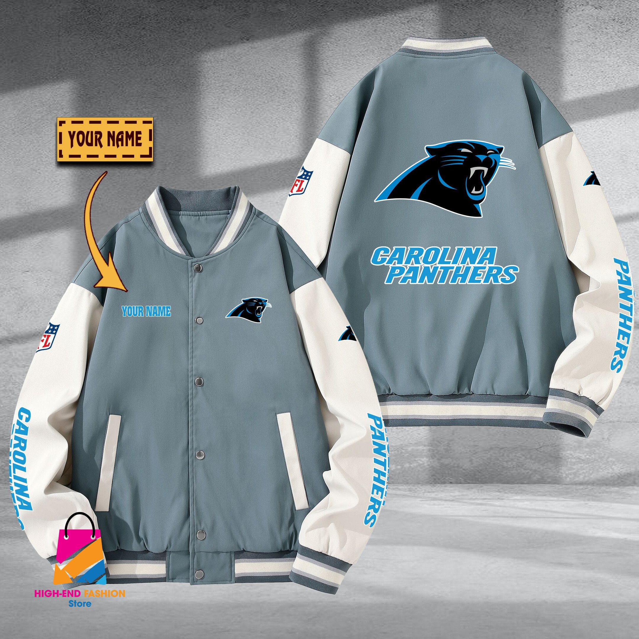 Carolina Panther NFL Style Baseball Jacket For Fan