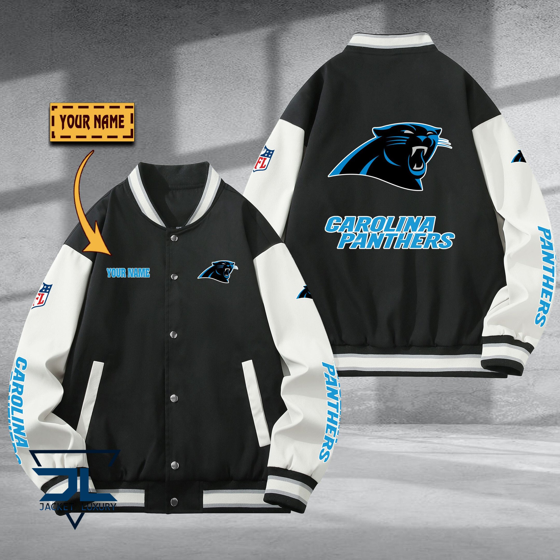 Carolina Panther NFL Style Baseball Jacket For Fan
