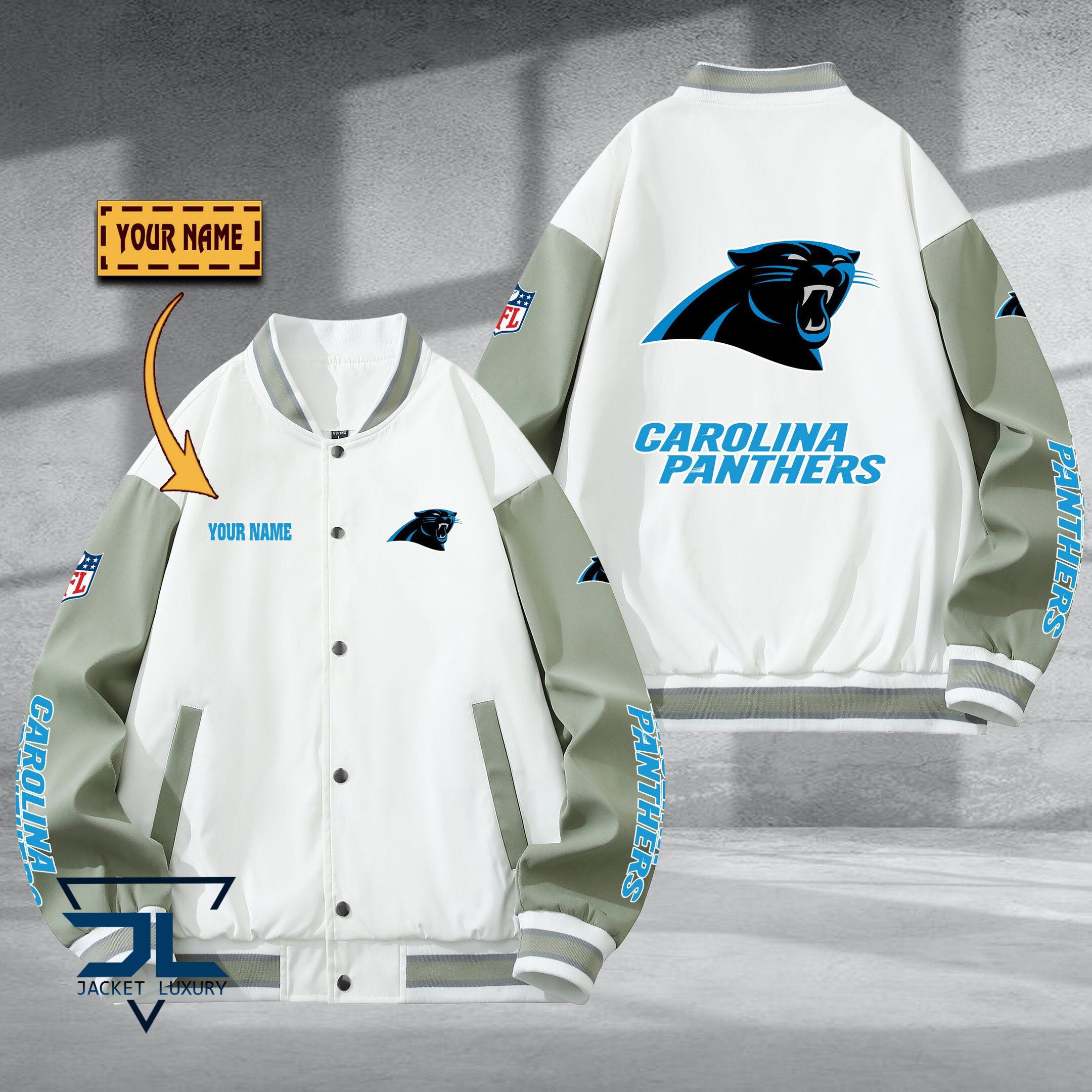 Carolina Panther NFL Style Baseball Jacket For Fan