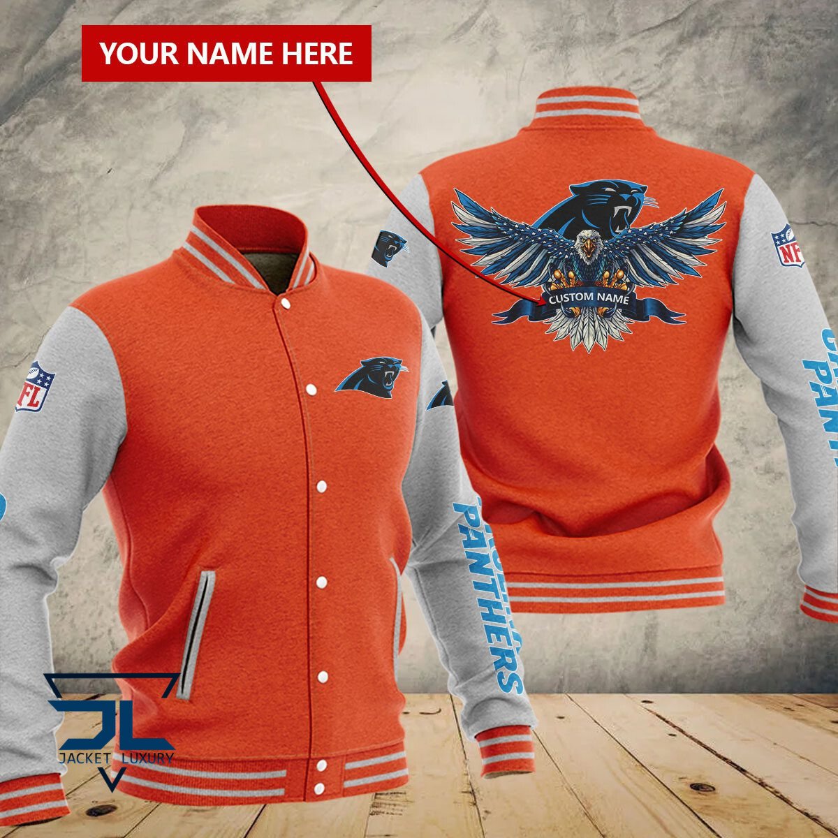 Carolina Panthers NFL Style Baseball Jacket For Fan