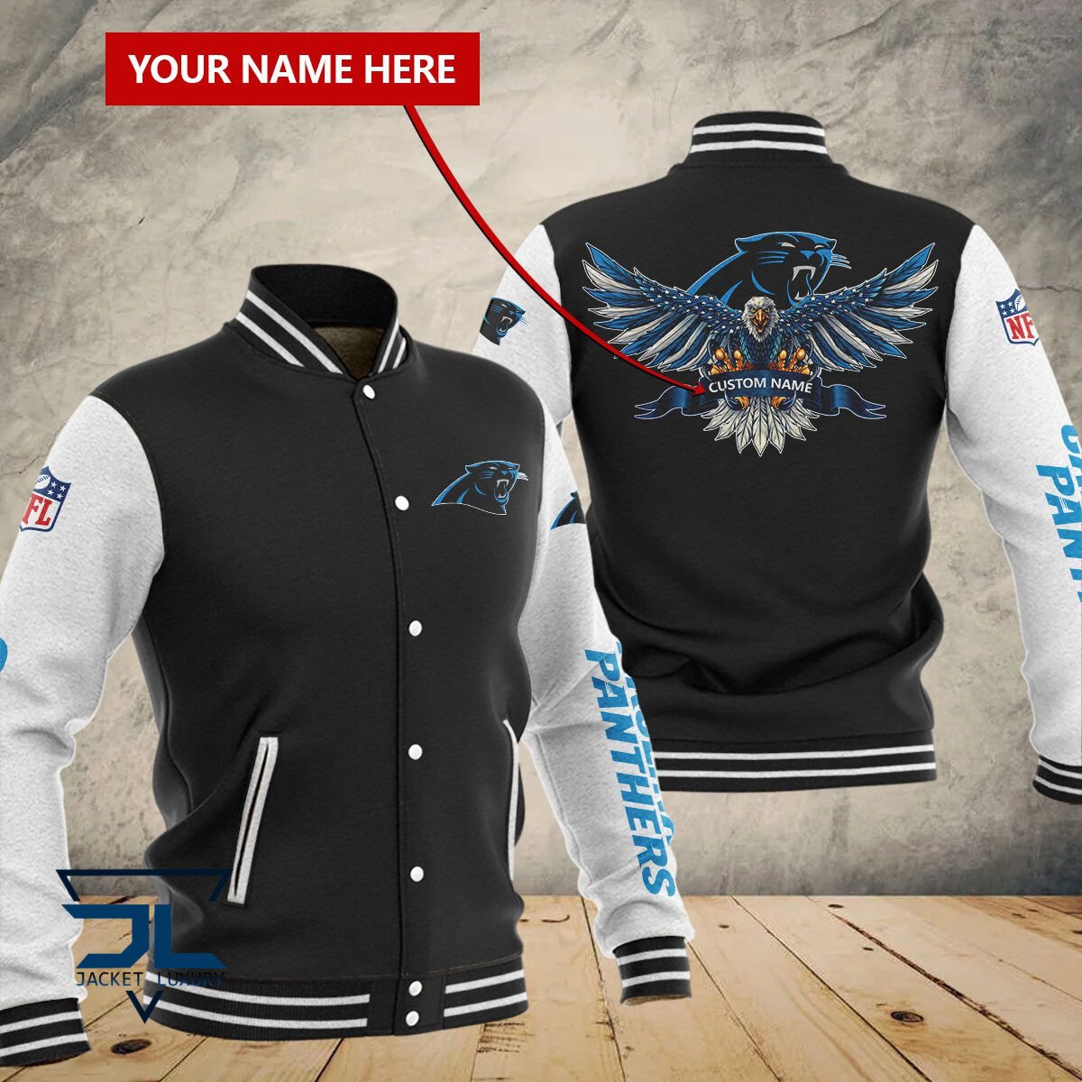 Carolina Panthers NFL Style Baseball Jacket For Fan