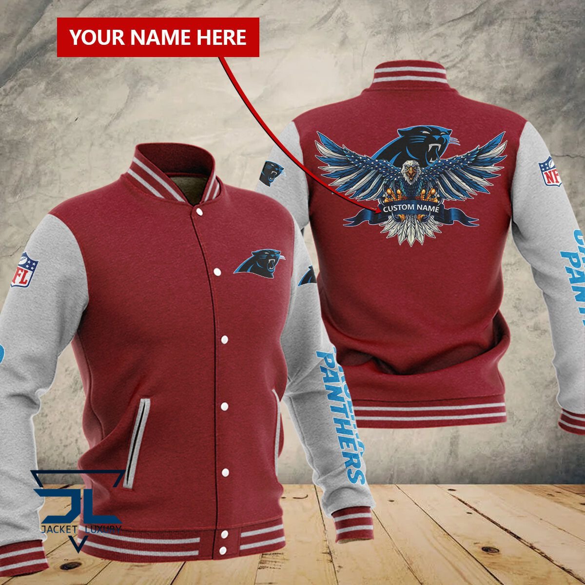Carolina Panthers NFL Style Baseball Jacket For Fan