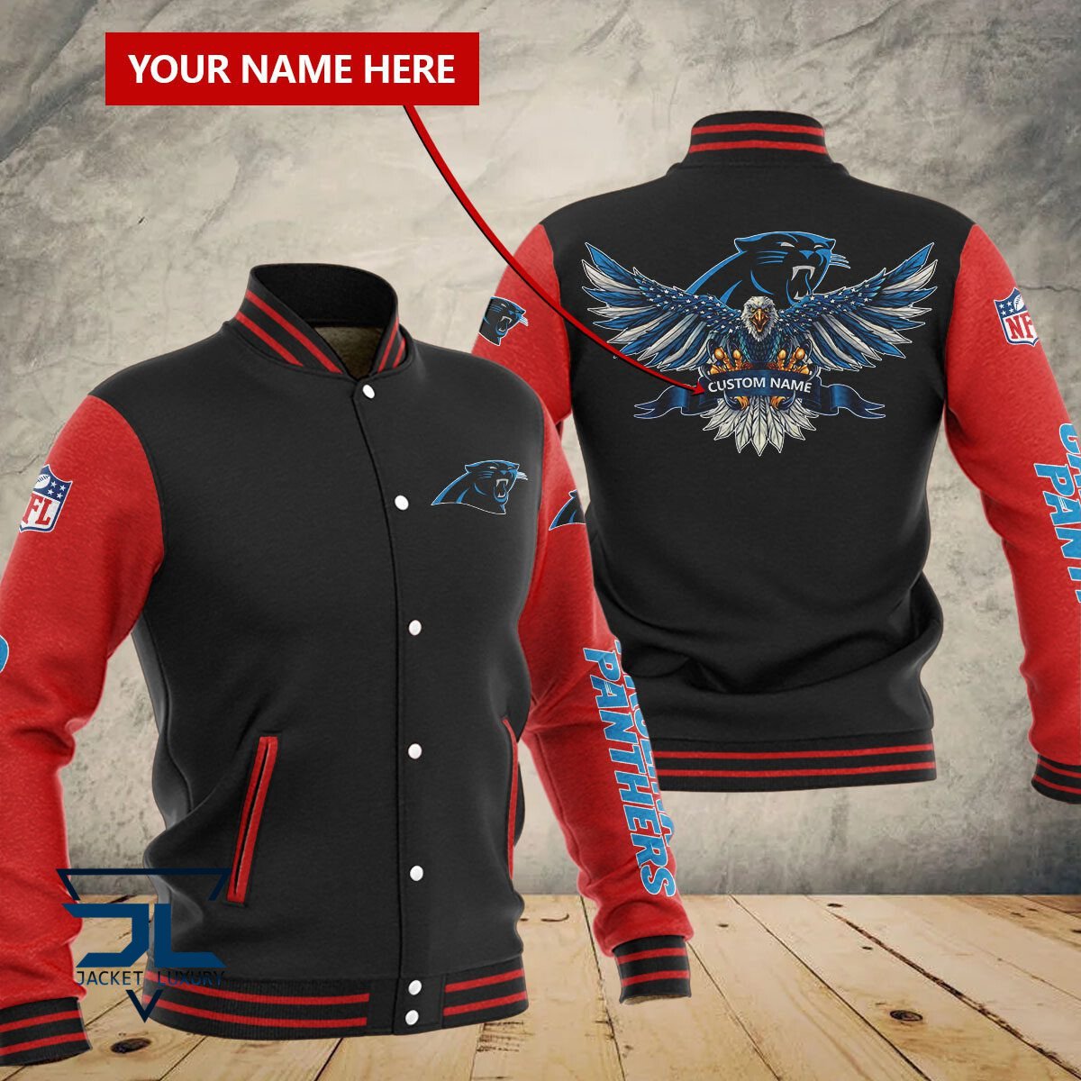 Carolina Panthers NFL Style Baseball Jacket For Fan