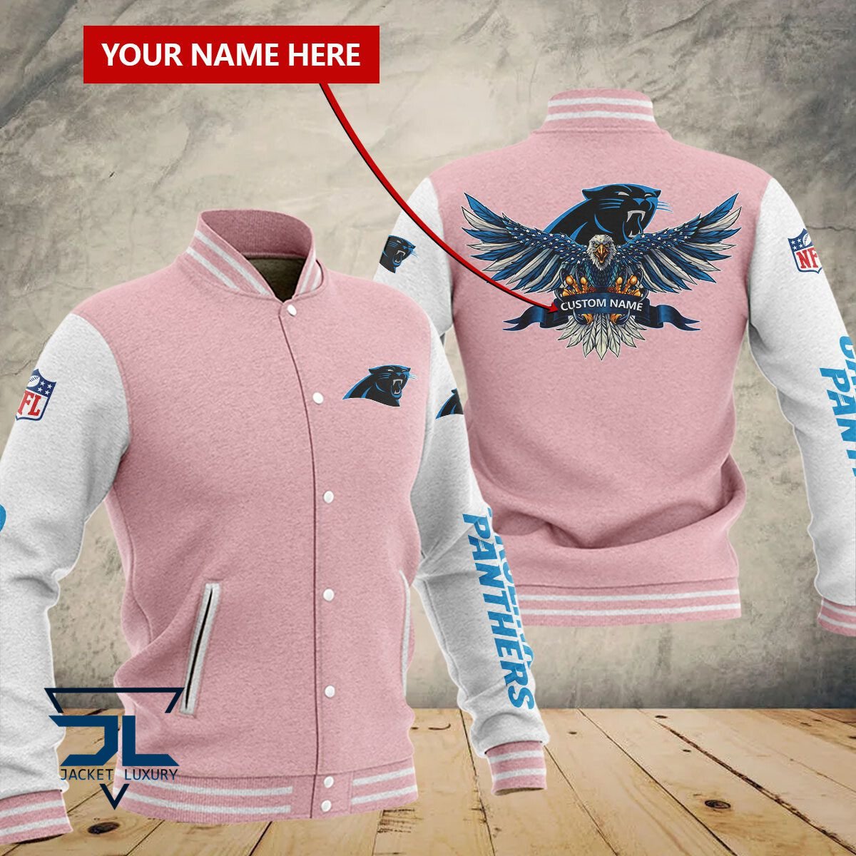 Carolina Panthers NFL Style Baseball Jacket For Fan