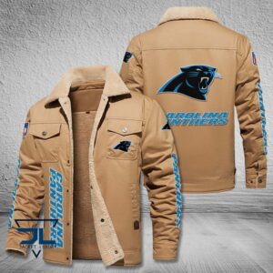 Carolina Panthers NFL Style Fleece Thermal Cotton Jacket For Fans