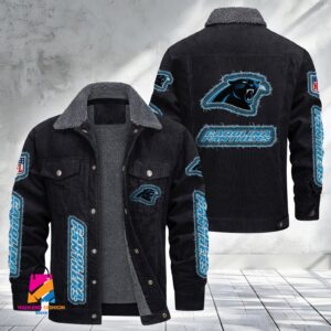 Carolina Panthers NFL Style Fleece Thermal Cotton Jacket For Fans