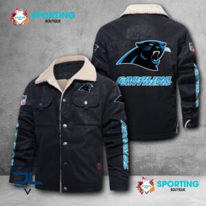Carolina Panthers NFL Style Fleece Thermal Cotton Jacket For Fans
